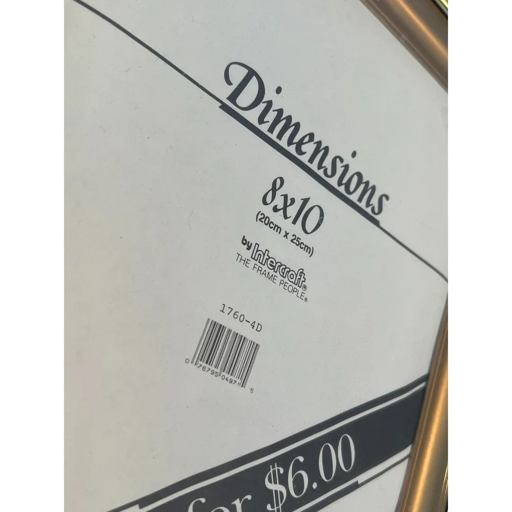 Intercraft Dimensions Gold New 8 x 10 Photo Frame Retro‎ USA Vintage 90s Holder